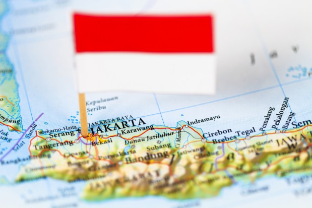 Indonesia Jakarta Asia map flag