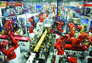 Car production manufacturing plant