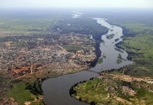 Aerial river Juba South Sudan