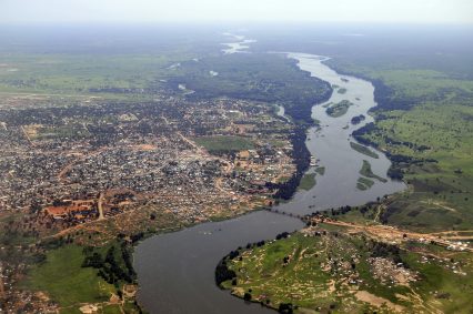 Aerial river Juba South Sudan