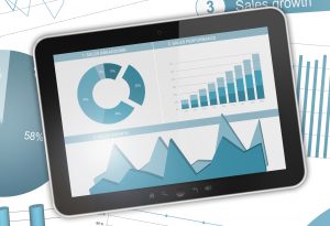 Business charts digital tablet