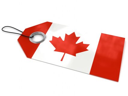 Canada label flag