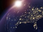 Earth nightlights USA focus