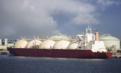 Gas tanker ship vessel