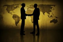 Global business Handshake Meeting