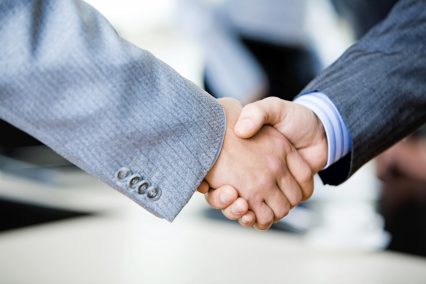 Handshake of businesspeople