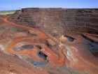 Large open cut iron ore mining
