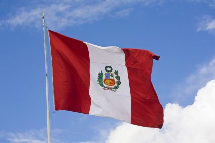 Peruvian flag sky