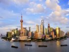Shanghai skyline panoramic water