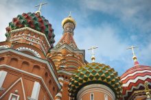 St Basils cathedral on Red Square in Moscow.