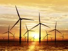 Wind turbine sustainable energy sunset