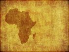 Africa continent grungy parchment