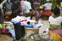 Africa market village people