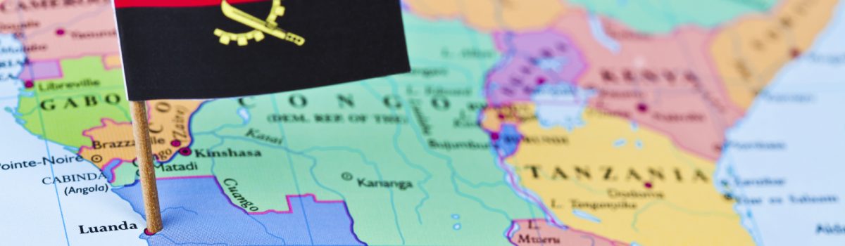 Angola Flag Map