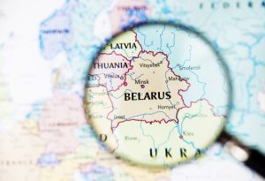 Belarus Minsk map closeup