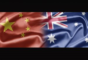 China Australia flags