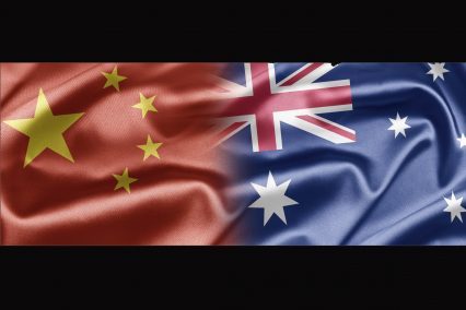 China Australia flags