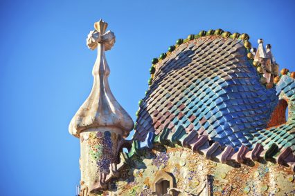 Gaudi Casa Batllo Barcelona sky