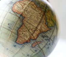 Globe earth map Africa antique
