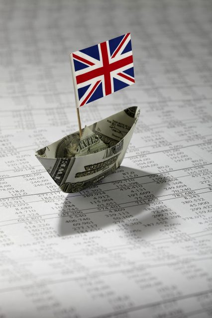 Money boat data paper UK flag