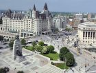 Ottawa Canada downtown Cenotaph Chateau Laurier