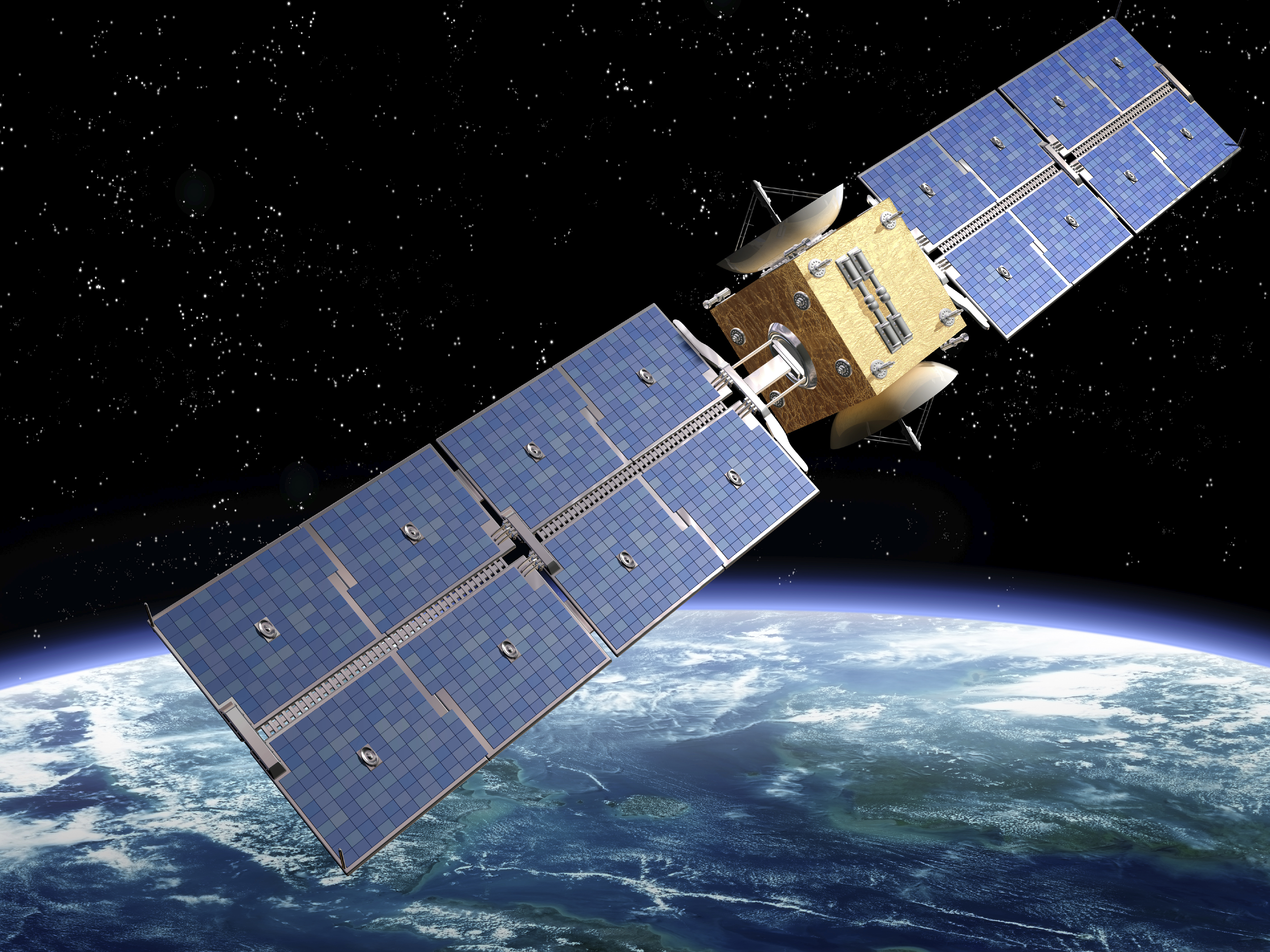 Satellite space orbiting
