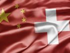 Swiss Chinese flag silk