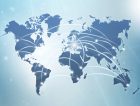 World map global communications business
