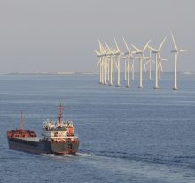 Copenhagen Windfarm Wind Turbines Ship