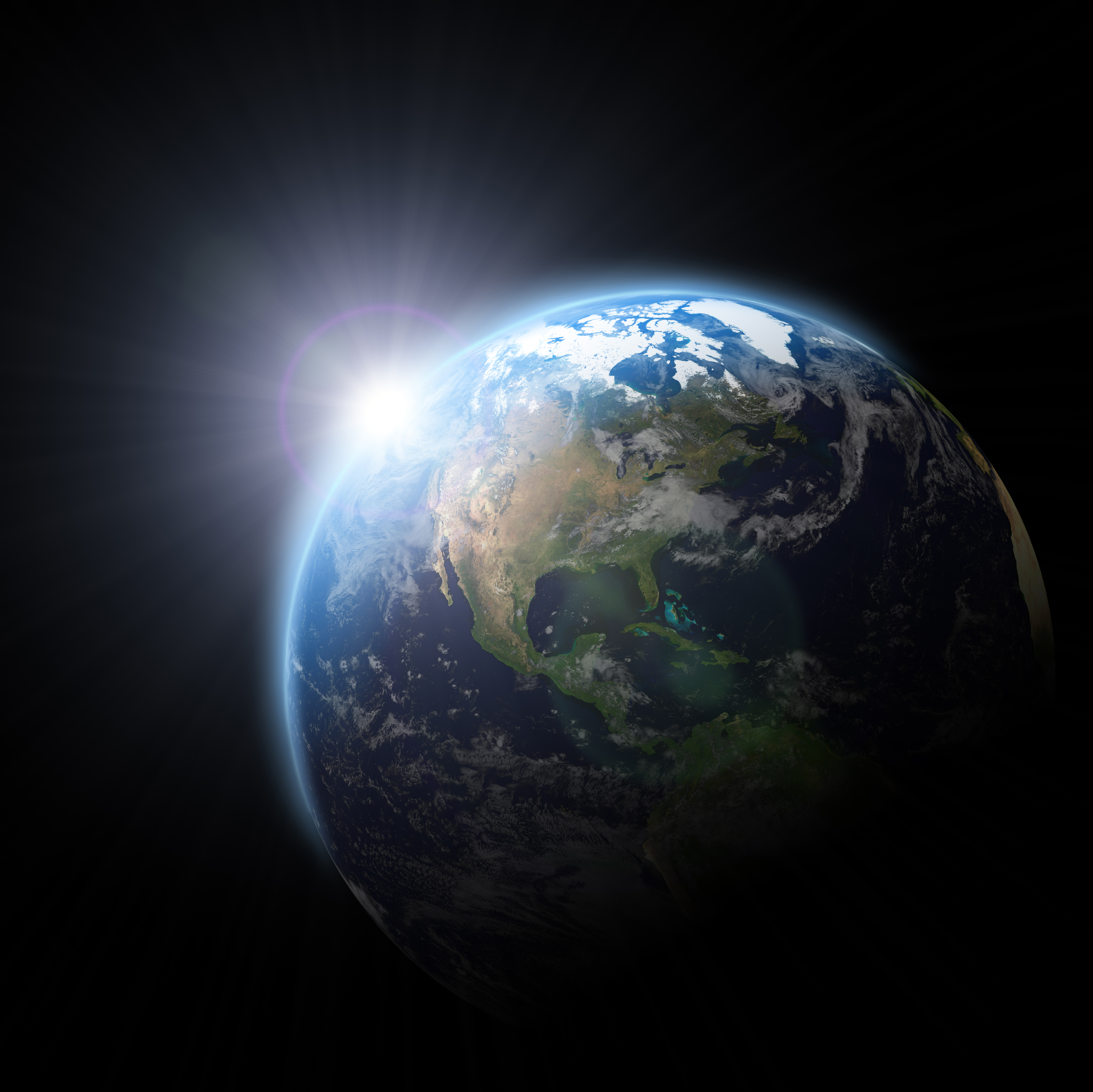 North America Earth Planet Satellite View Sunrise Global North America Earth Planet Satellite View Sunrise Global